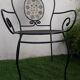 Suite de 4 fauteuils en fer forgé vintage