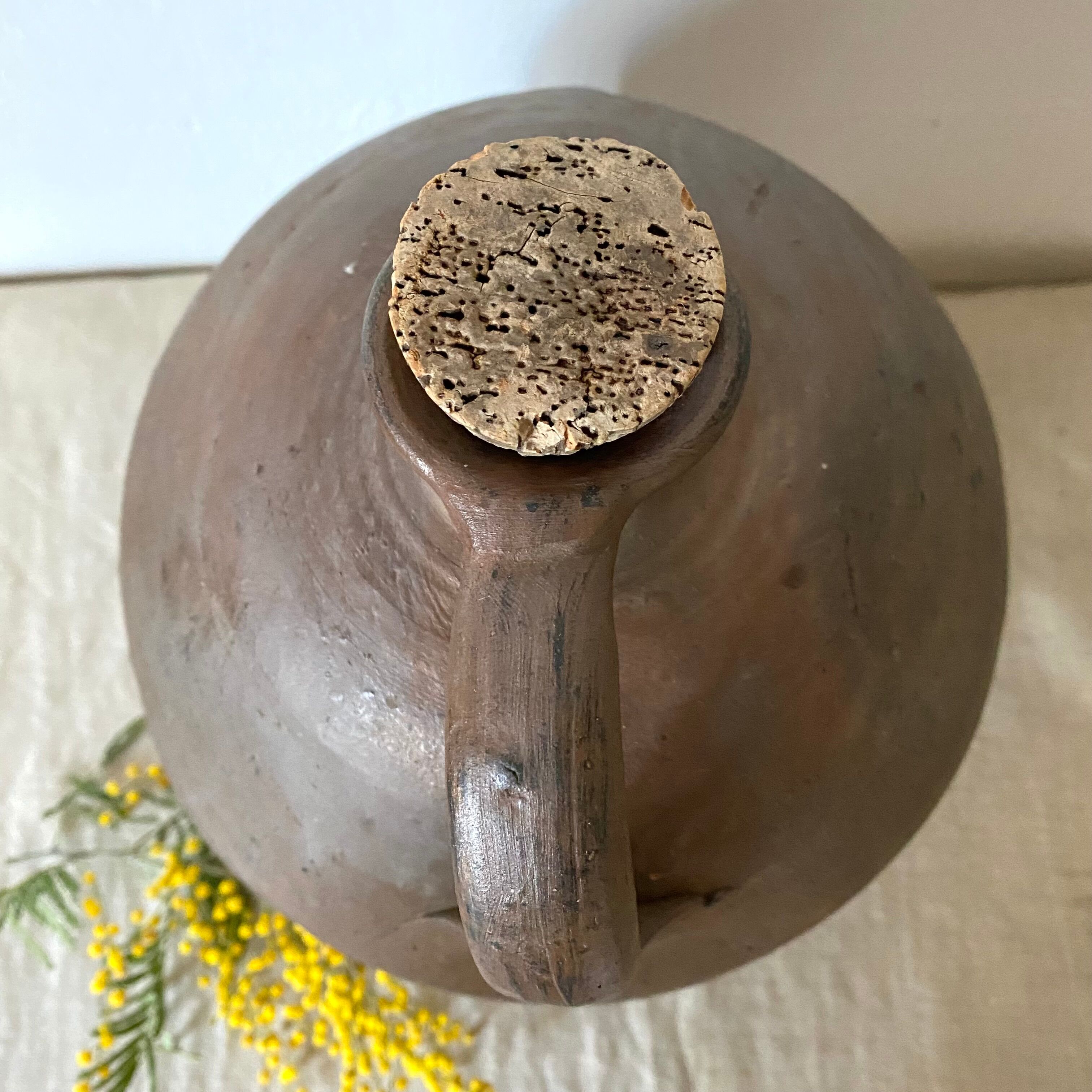 Antique terracotta jug jar