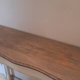 Patinated white console