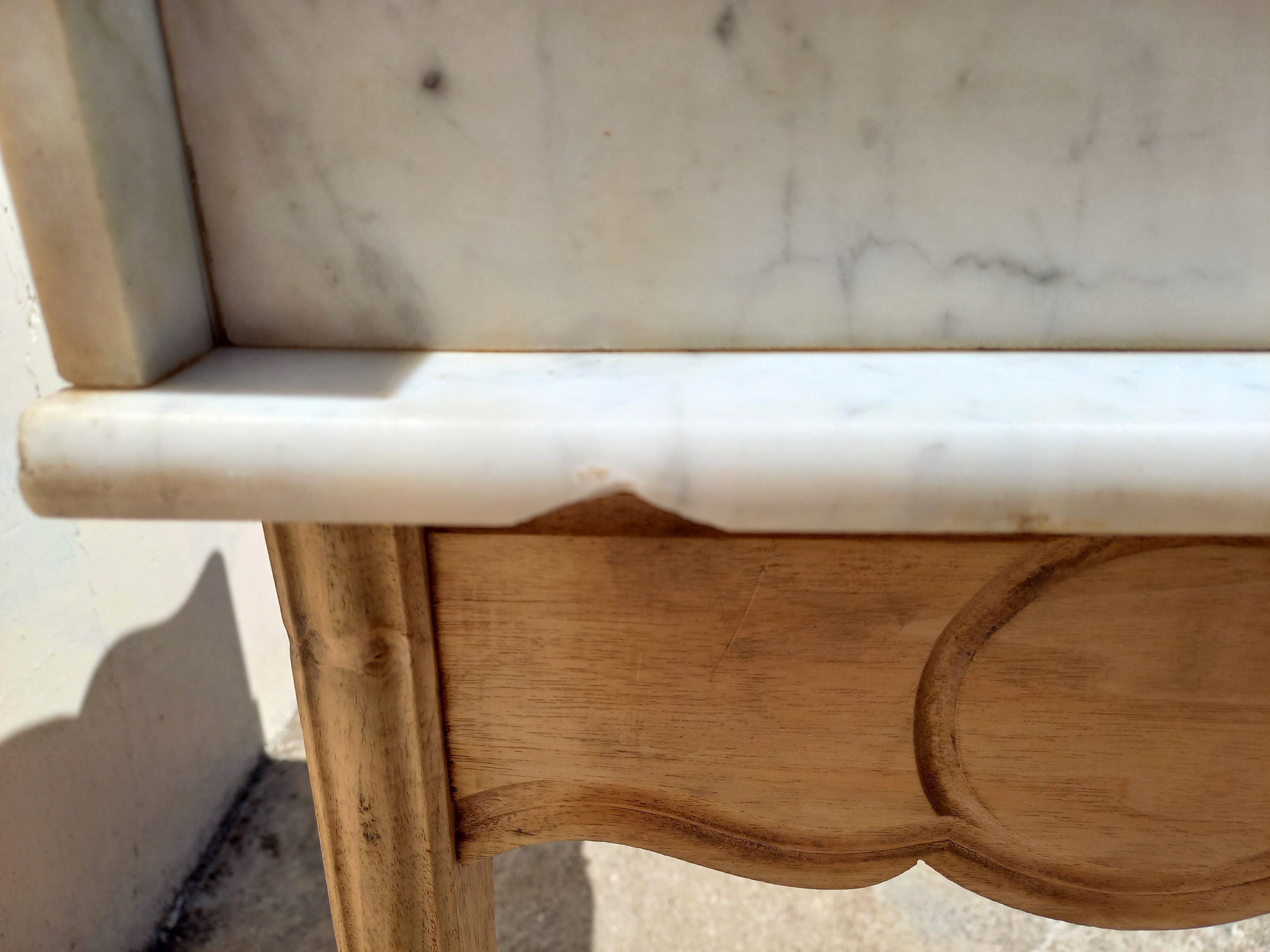 Toilet table, marble top