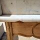 Table de toilette, plateau marbre