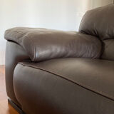 Set 2 Rochebobois sofas "off shore" leather cat 04: 3-4 seats - 2 1/2 seats