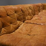 Vintage DS 11 modular sofa in cognac/orange leather by De Sede Swiss