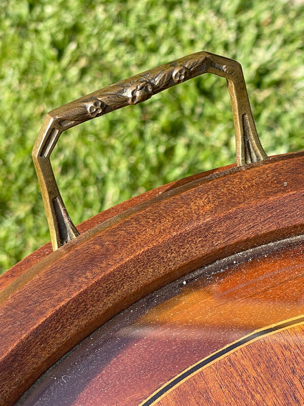 Table à thé en noyer art déco