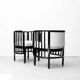 2 x original secessionist armchairs, attributed design: Marcel Kammerer (Vienna, c. 1910), manufacturer: Mundus (Vienna, c. 1910)