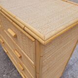 Commode rotin vintage