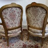 Pair of shepherdesses Louis XV gilded wood