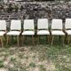 Set de 6 chaises blanches 1960