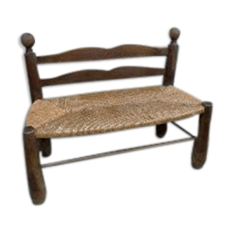 Banc paillé pour enfant