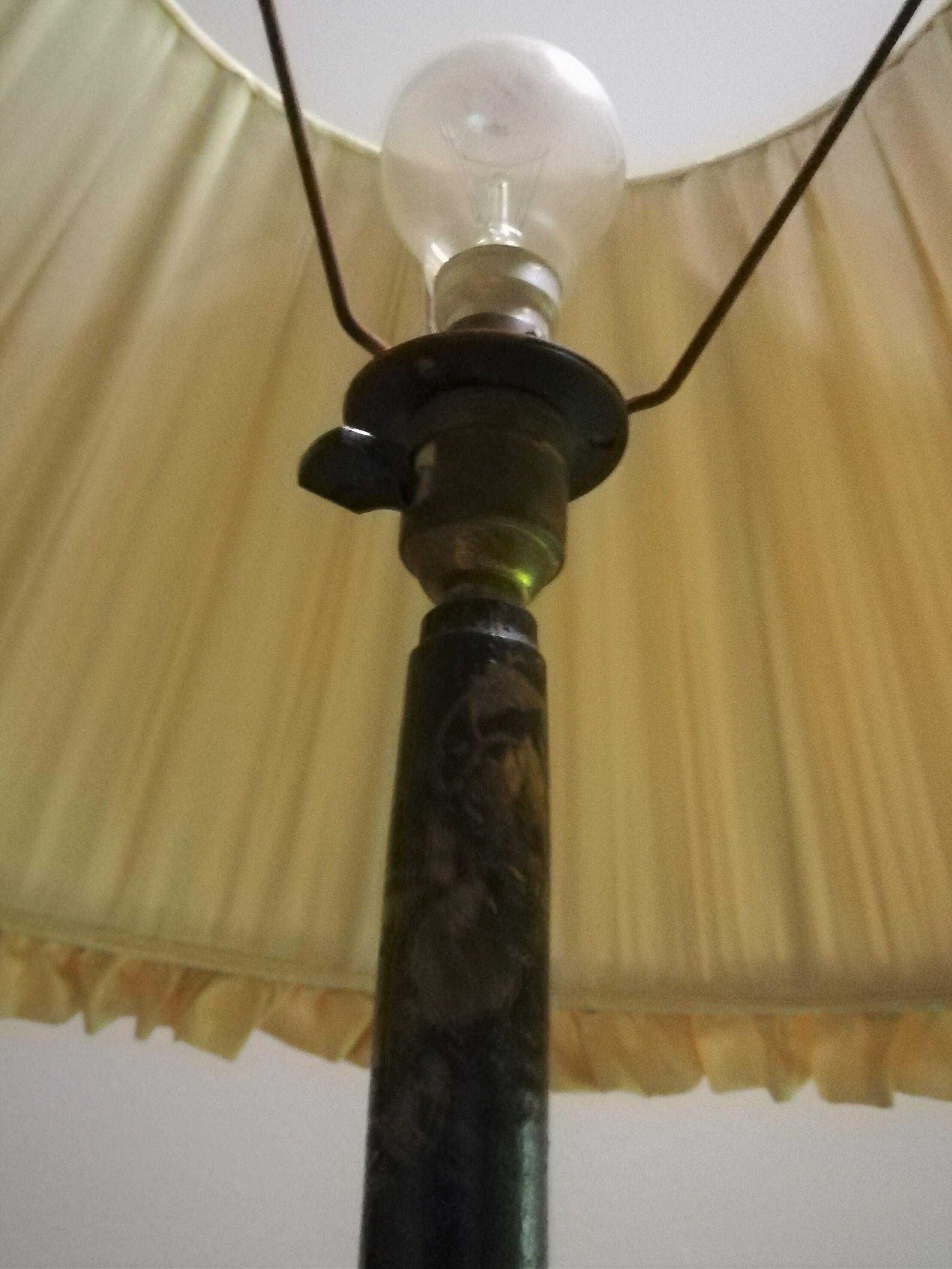 Napoleon III floor lamp in black lacquered wood