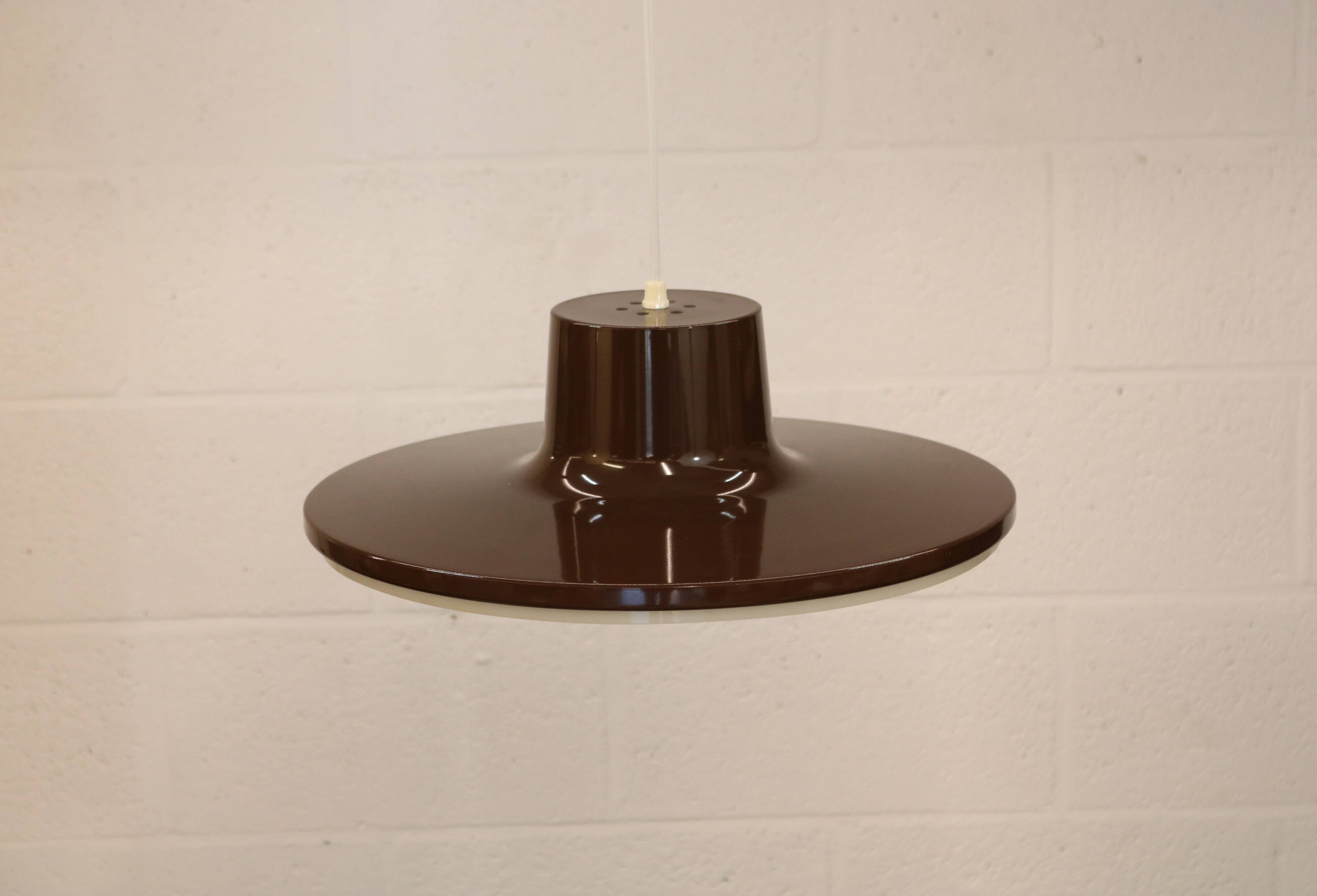 Original brown Danish design hanging lamp - *** Denmark 1970