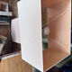 Charolles lamp signed + Rectangular fabric lampshade in beige