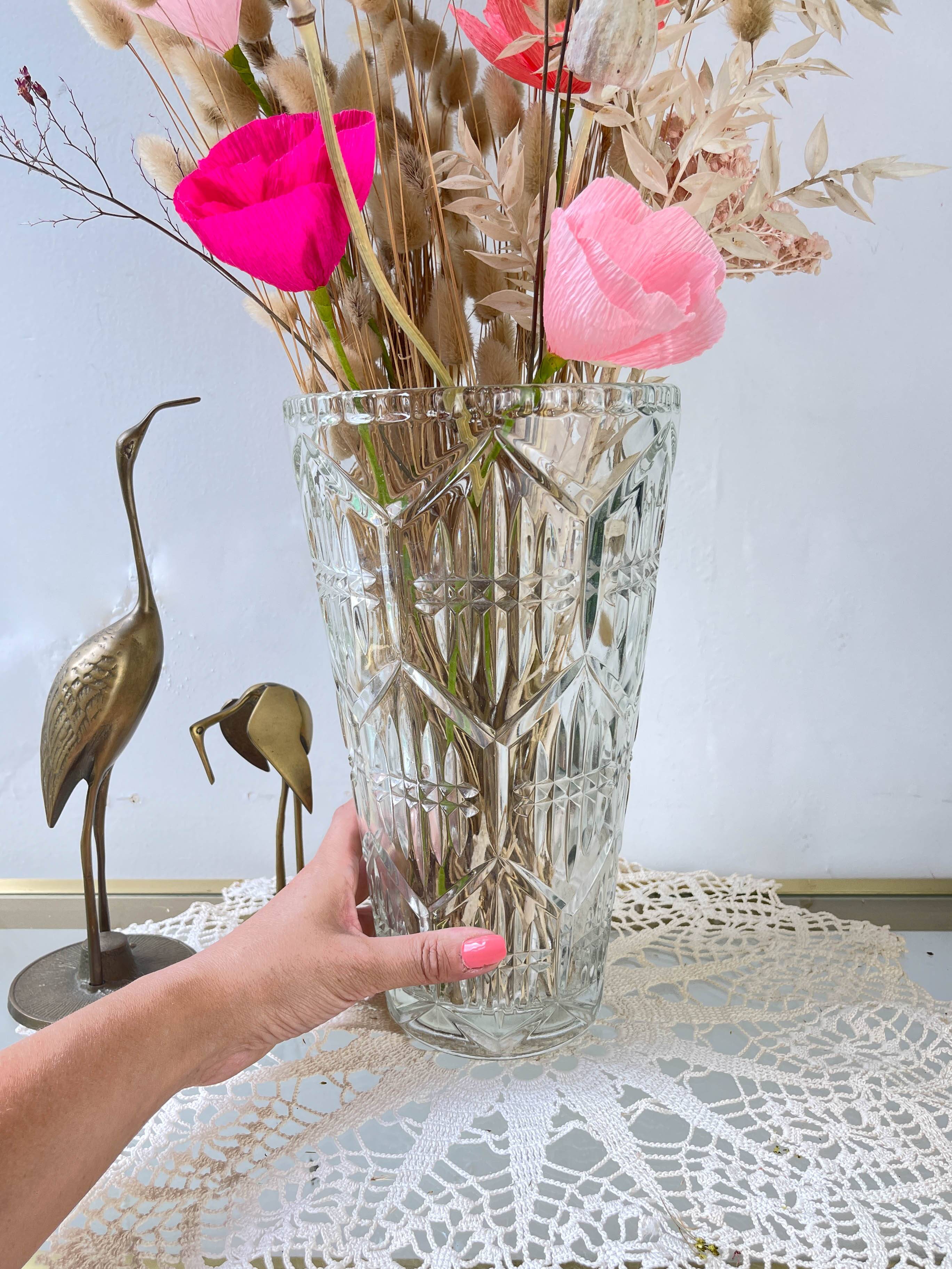 Vintage Art Deco style glass vase