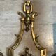 Pair of Bronze Wall Lights in Louis XVI Style by Lucien Gau