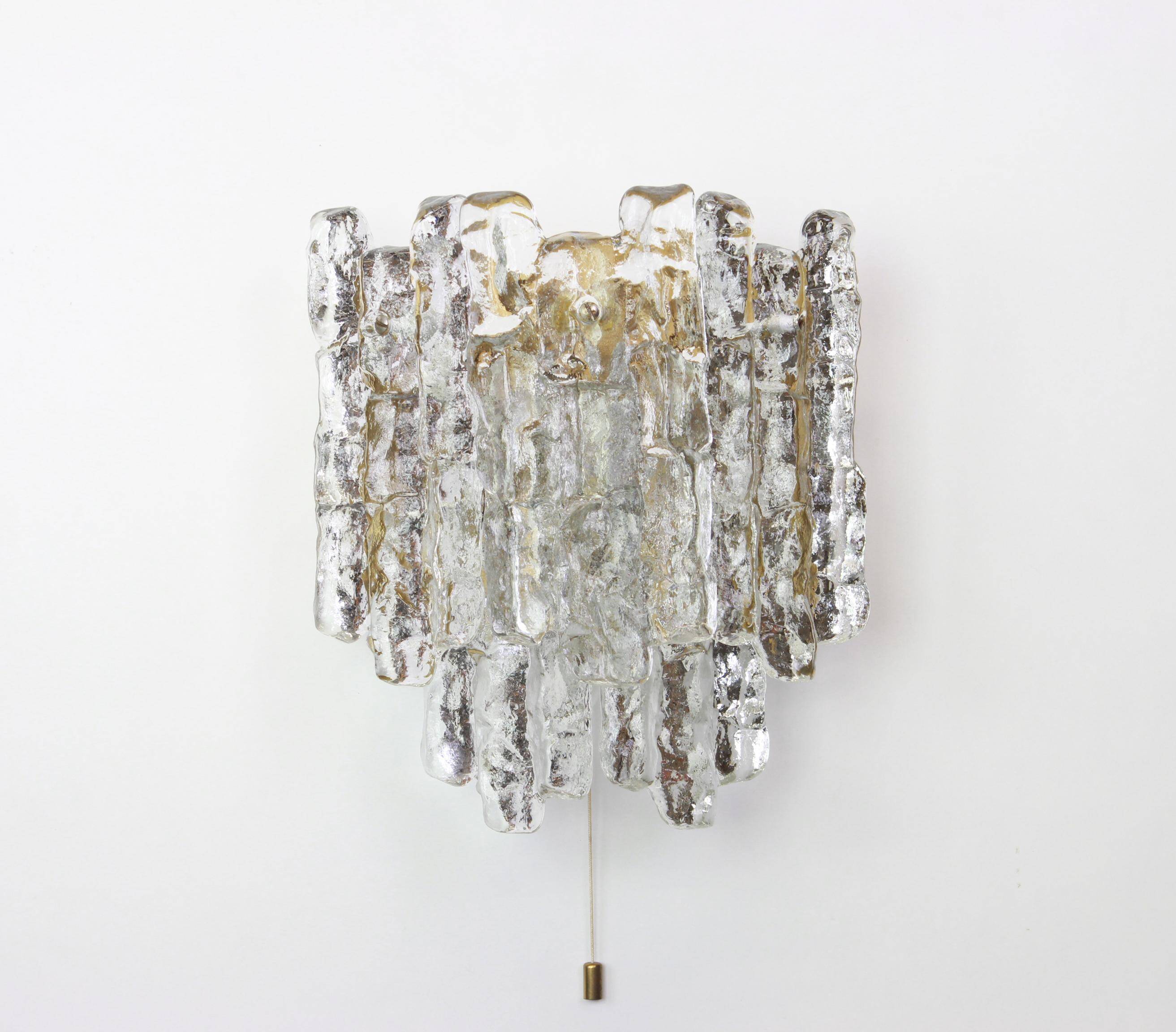 Pairs of large Kalmar wall lights, Austria, 1960s