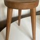 Wooden stool tripod hollow seat 1960
