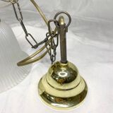 Suspension en verre et laiton