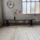 Dark patinated 1900 bench 220cm