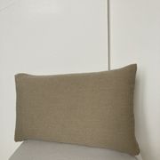 Plain beige linen cushion