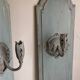 Pair of wall candle holders in Louis XVI neoclassical style with acanthus leaves.