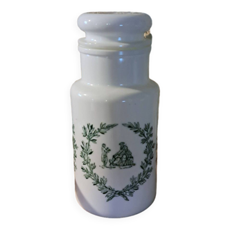 Large opaline apothecary pot