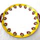 Round dish cake vintage cherry décor