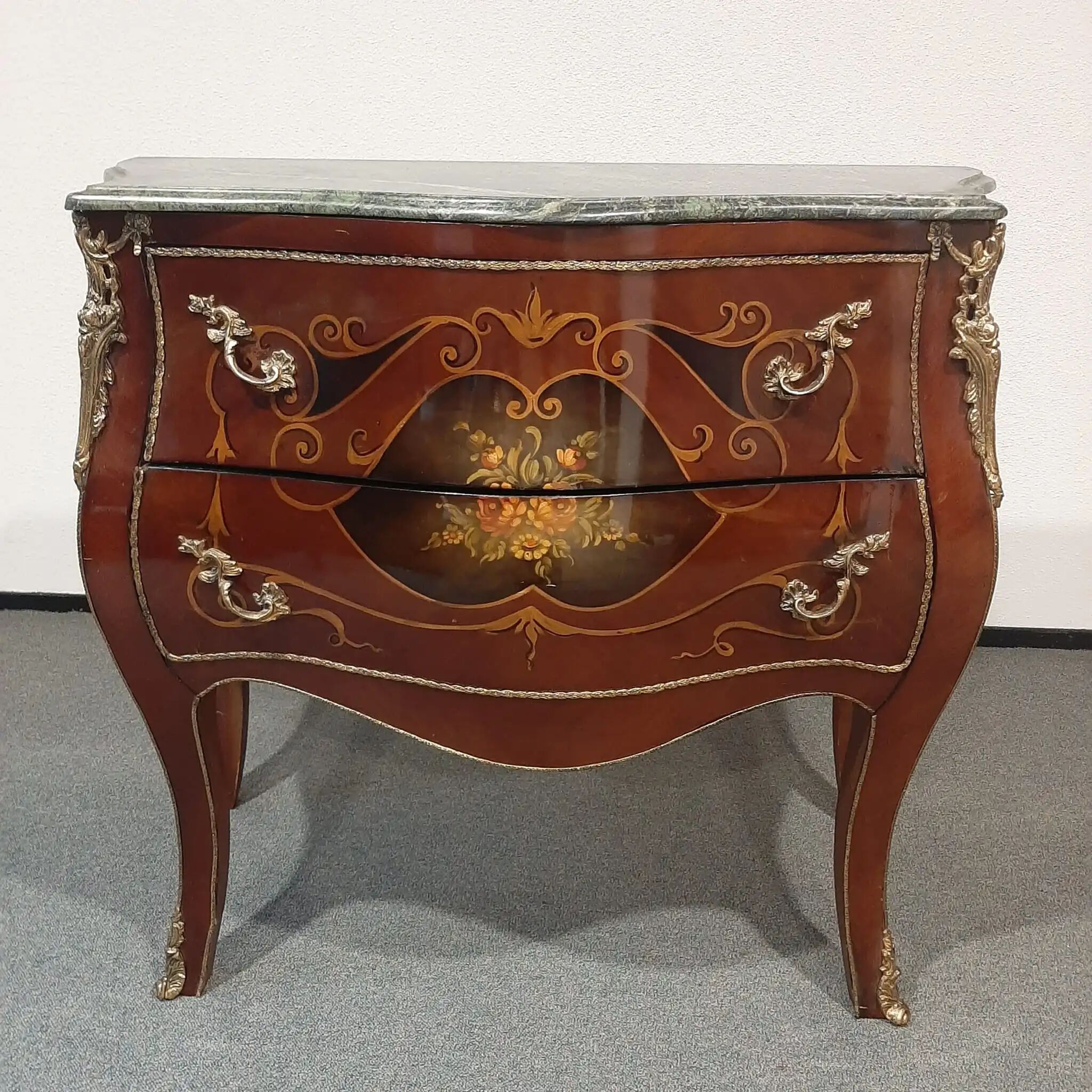French-style bombé commode in the Louis XV style