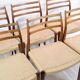 Lot de 6 chaises de salle à manger modèle 78 fabriquées en palissandre par N. O Møller des années 1950