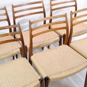 Set Of 6 Dining Chairs Model 78 Made In Rosewood By N. O Møller From 1950s