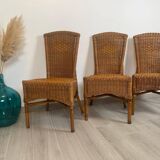 Vintage Rattan Lounge Chair (3 available)