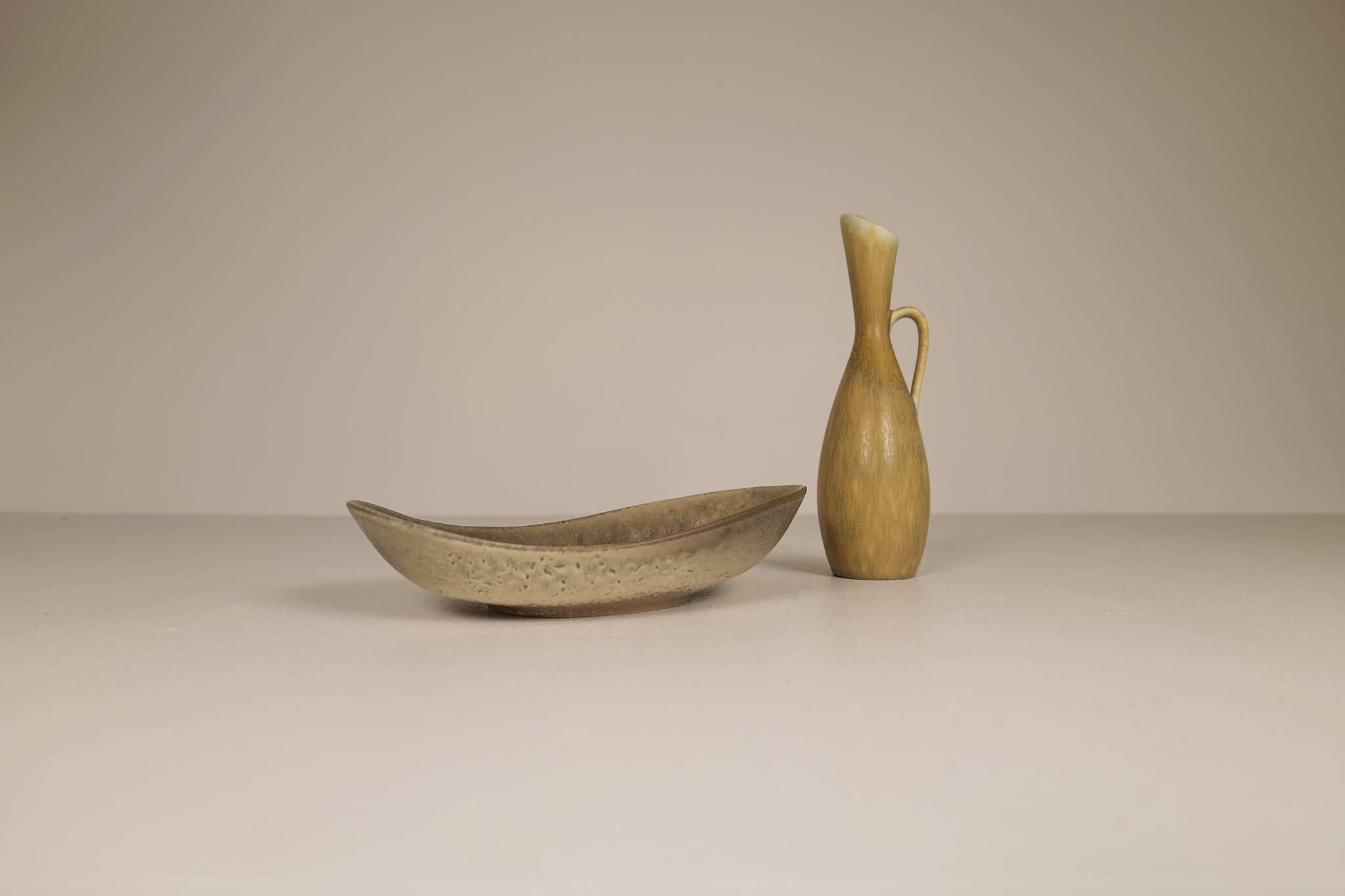 Bowl and vase Midcentury Modern Rörstrand Carl Harry Stålhane, Sweden, 1950s