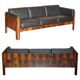 Mid-Century 3-seater canapé in Brazilian hardwood, 1966.
