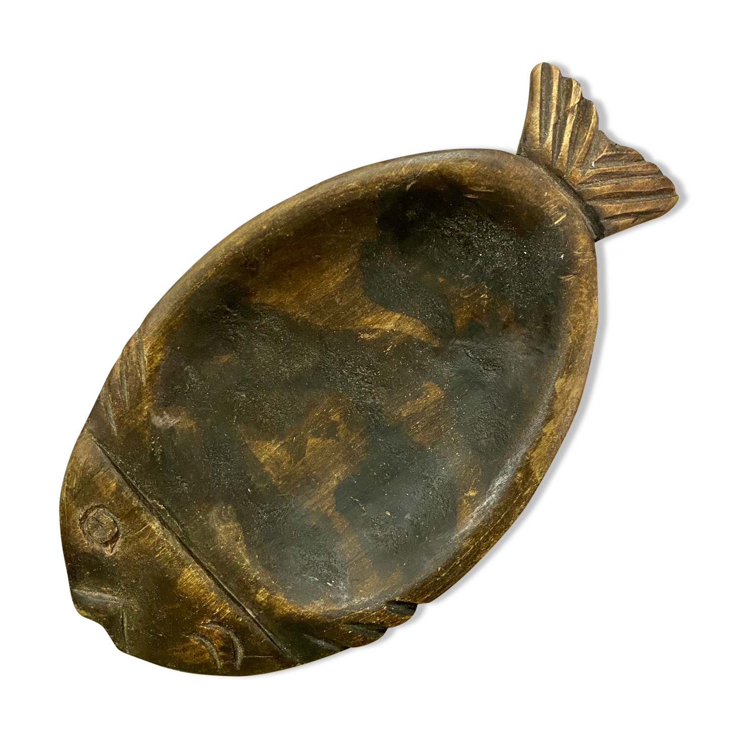 Wooden dish fish
