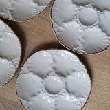 La Redoute x Selency set de 4 assiettes à huitres blanches dorées