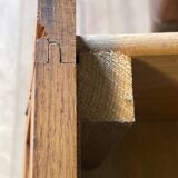 Commode vintage bois et rotin