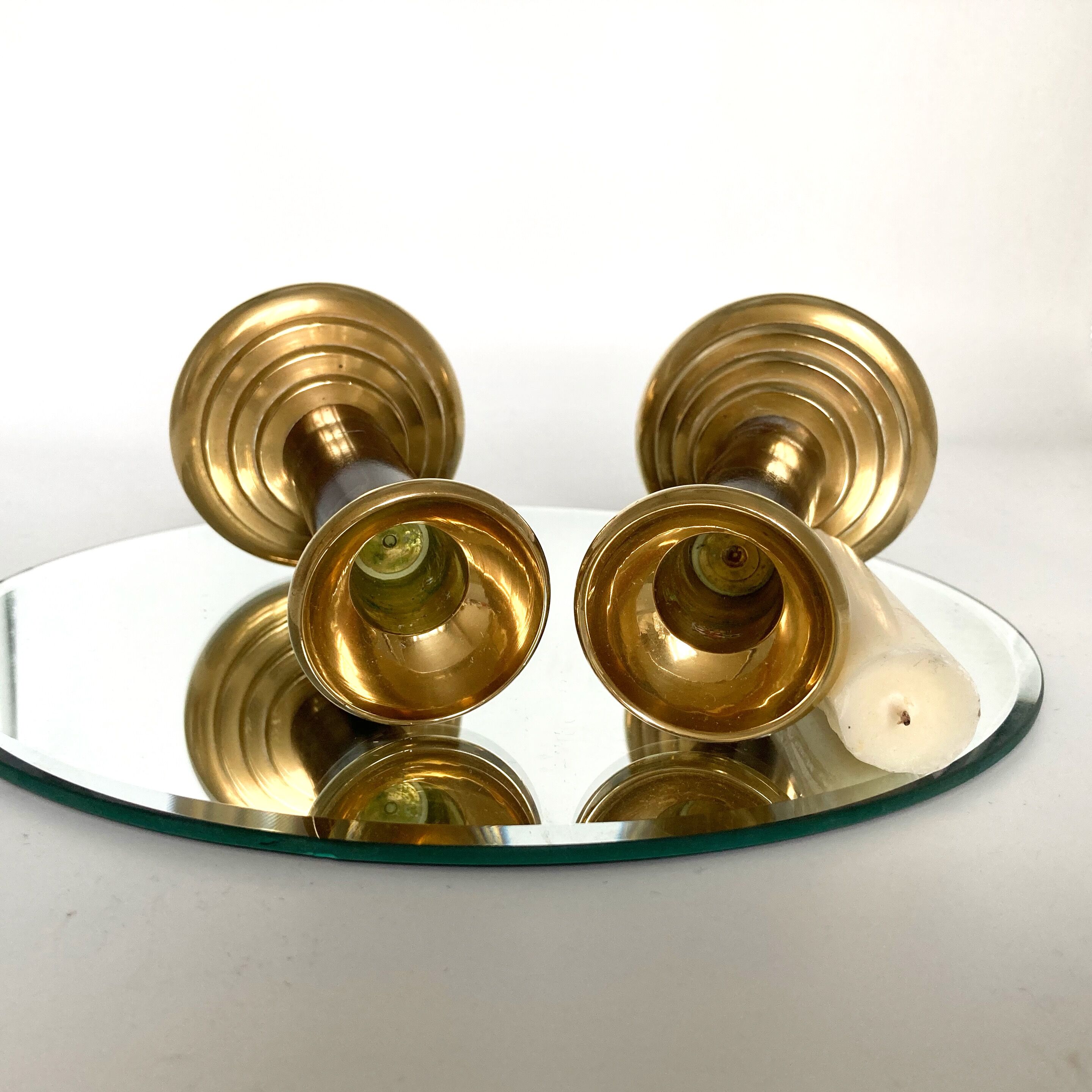 Pair of brass candlesticks