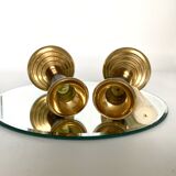 Pair of brass candlesticks