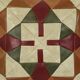Vintage Patchwork Cushion Diamond Pattern Faux Leather 45cm