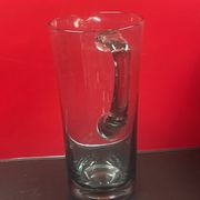 elegant water or orangeade pitcher in smoked glass from the 1970s - 25 cm