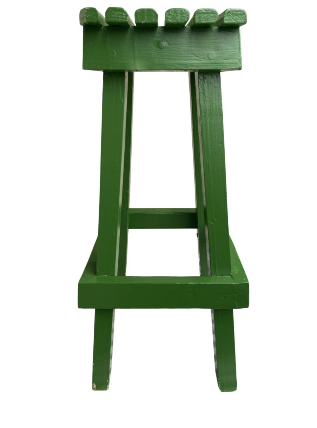 Painted wooden stool