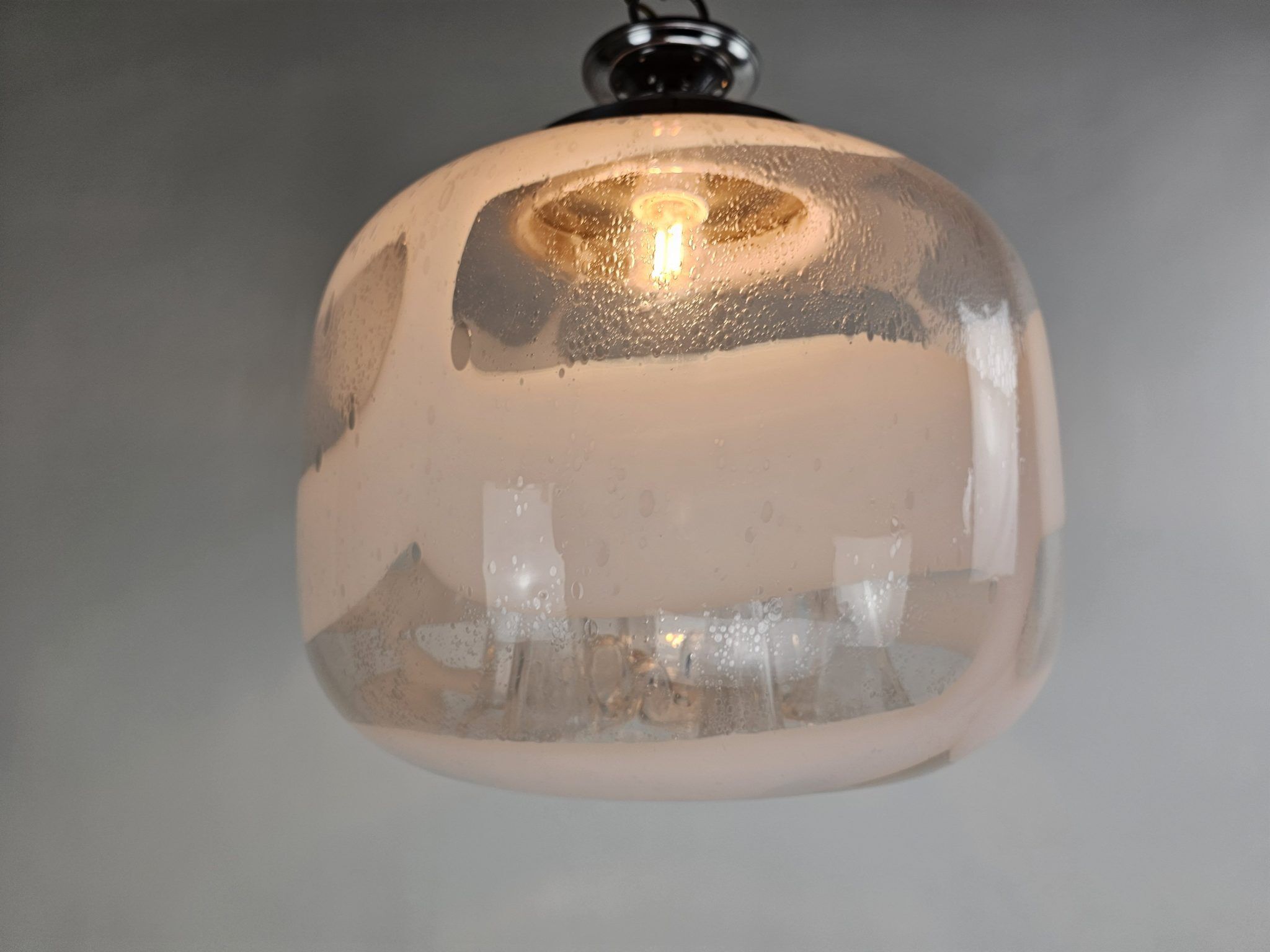 Suspension italienne en verre de Murano formes nuageuses