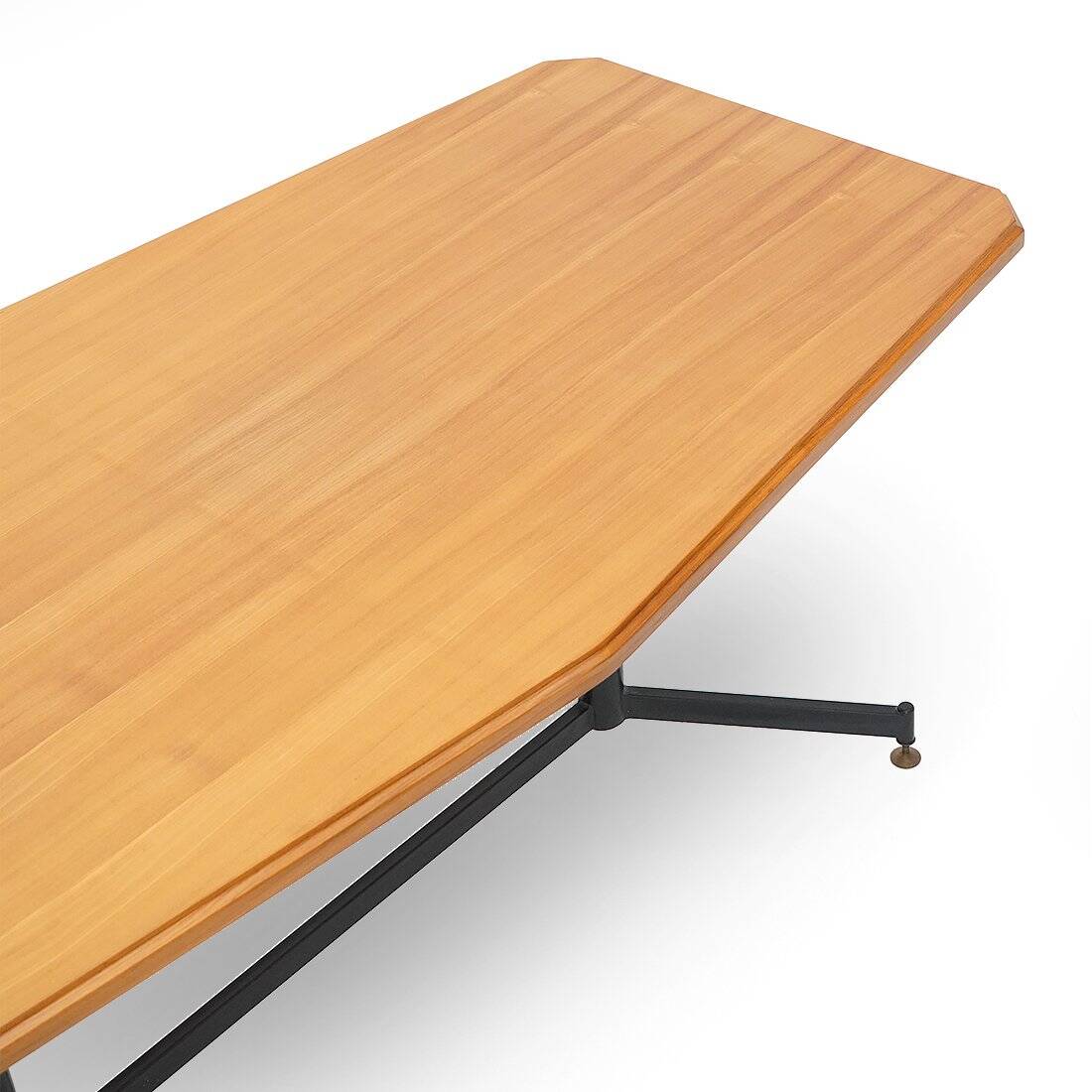 Table with a wooden top and metal frame, 1950s.