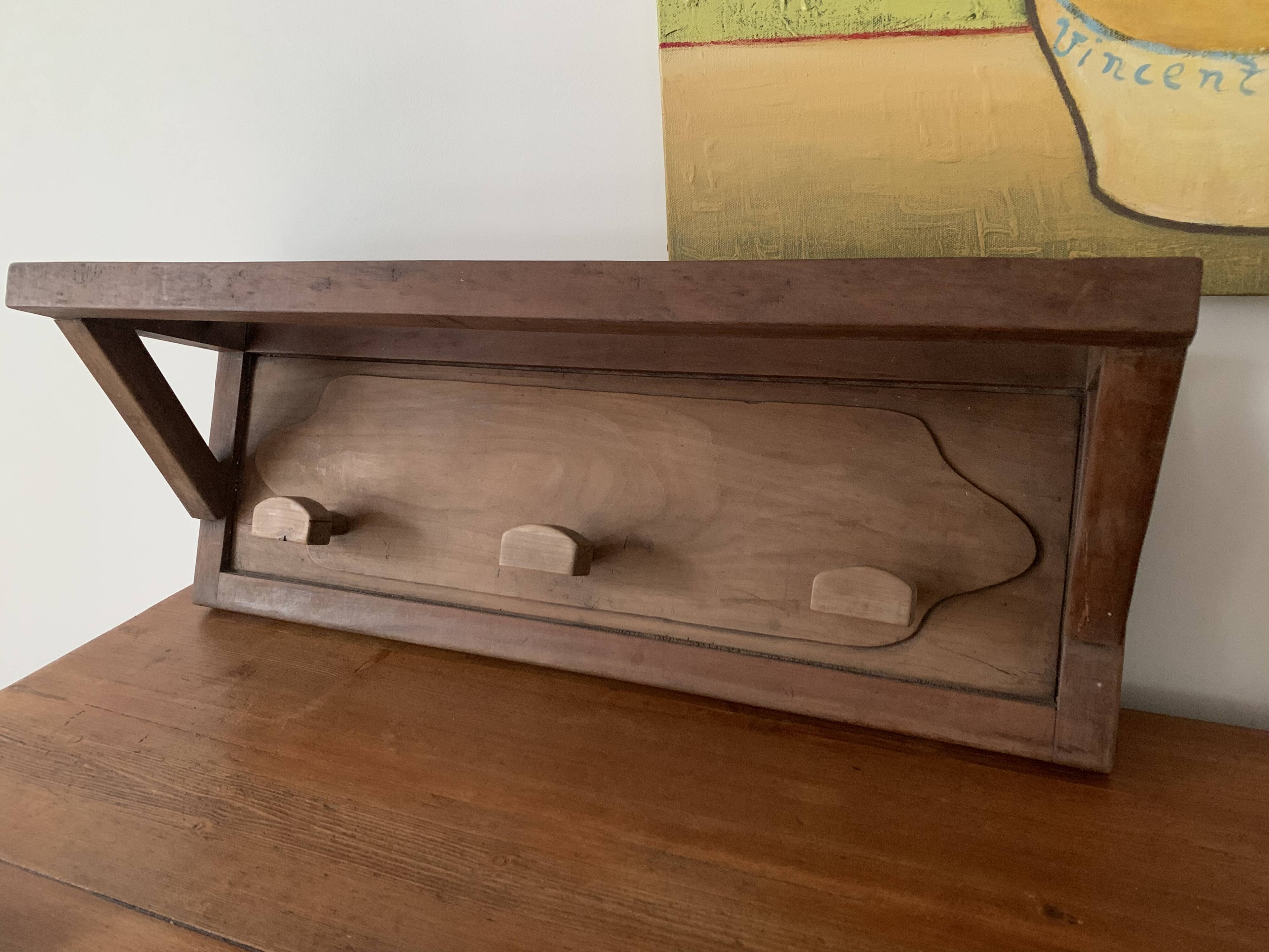 Wooden coat hook