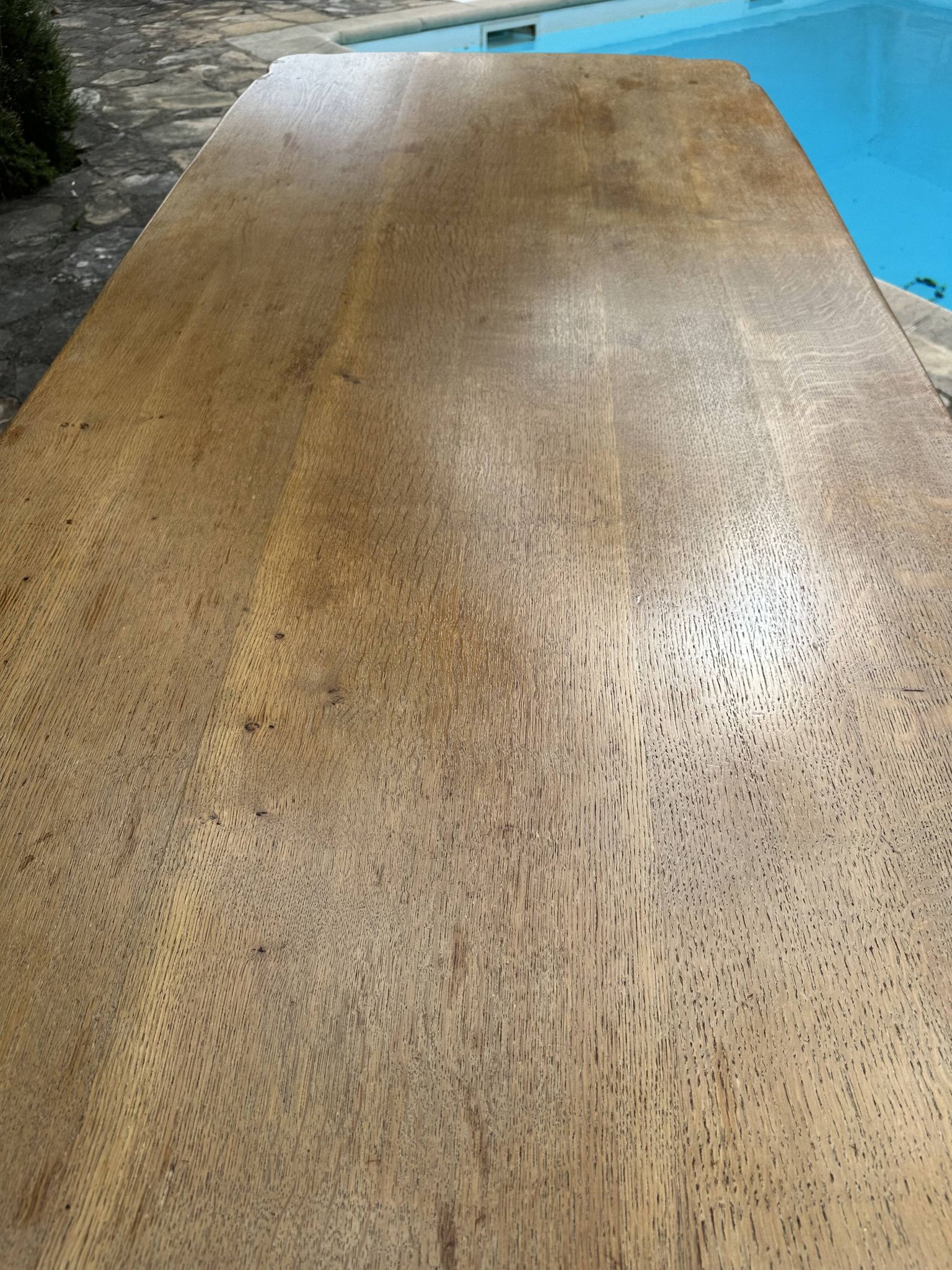 Table à manger en chêne massif du début du 19e siècle