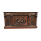 Bureau ministre en chêne richement sculpté, circa 1880