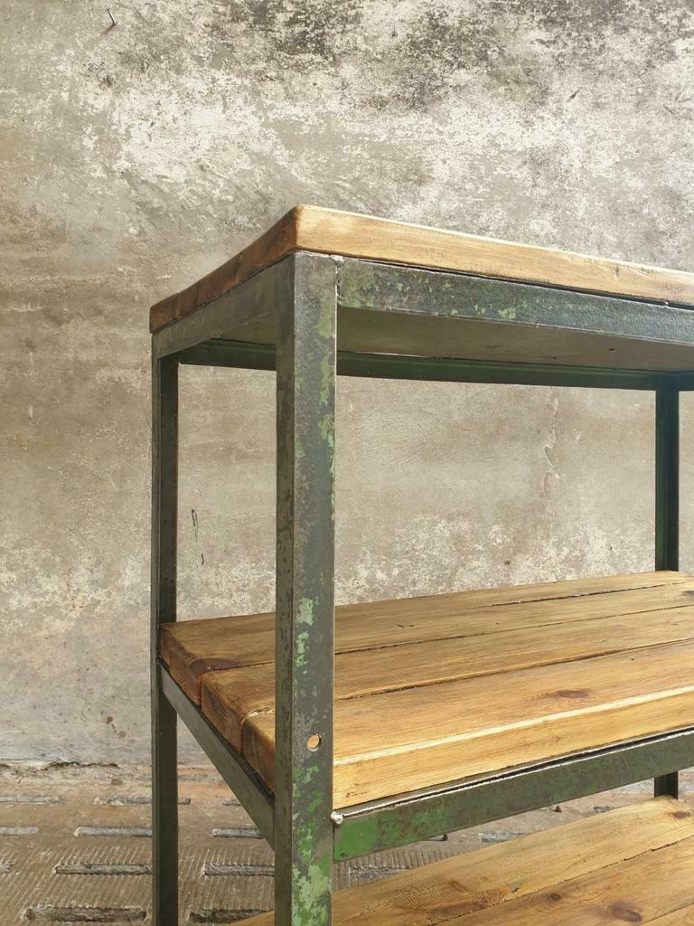 Industrial shelving unit coffeemachine table