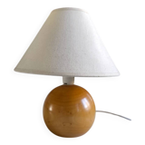Solid walnut ball table lamp 1970