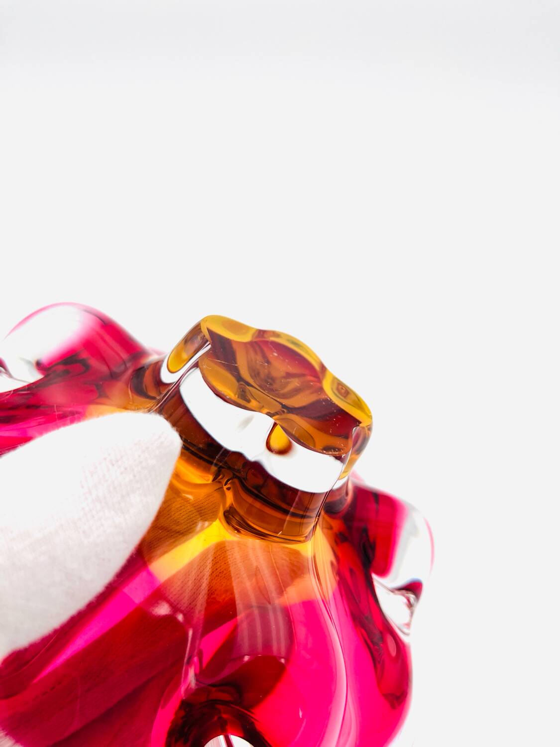 Sommerso Coupe Josef Hospodka - Bohemian Glass Art Design - Circa 60