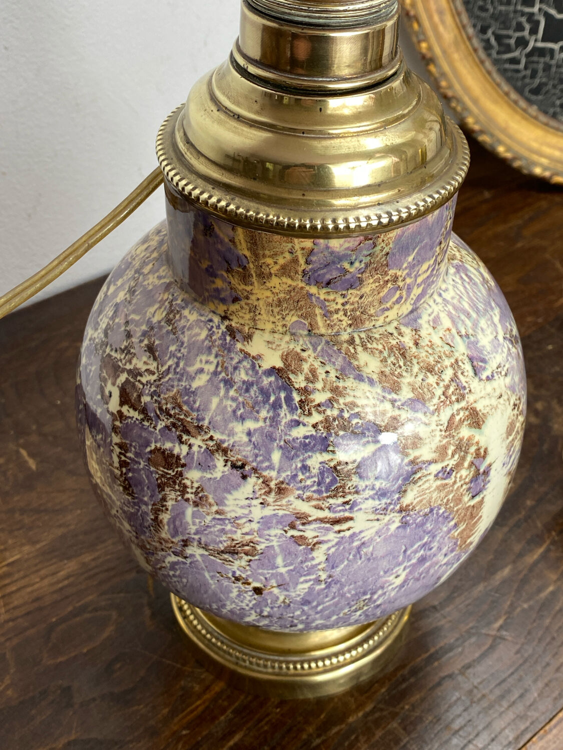 Ceramic and brass lamp