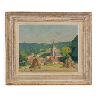 Mid 20th Century “Spring Morning” Foster Caddell Original Oil Painting,